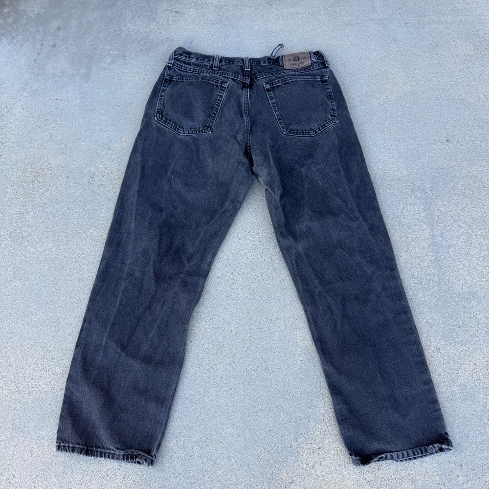 Wrangler Men Straight Leg Jeans Washed Black 34x30